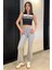 Kesik Paça Yüksek Bel Kadın Jean Kot Pantolon P-00015016 1