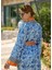 Mavi Çiçekler Kimono 4