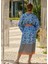 Mavi Çiçekler Kimono 5