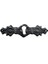 Antika Tarz Dekoratif Pirinç Anahtar Ağızlığı - 28X104MM, Oksit 1