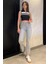 Kesik Paça Yüksek Bel Kadın Jean Kot Pantolon P-00015016 2