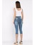 Kadın Kapri Jean Kot Tayt P-00017436 4