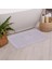 Banyo Çiçekli Pamuklu Ayak Havlusu 50X70CM Gri 2'li 3