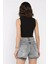 Kadın Taşlı Jean Kot Şort P-00017264 3