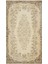 Krem Kahverengi Göbekli Desen Eskitme Vintage Halı 1