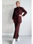 Önü Katlamalı Taşlı Tesettür Tunik Pantolon Ikili Takım P-00017624 1