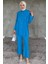 Önü Katlamalı Taşlı Tesettür Tunik Pantolon Ikili Takım P-00017624 1