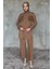 Cep Nakışlı Bel Bağcıklı Tesettür Tunik Pantolon Ikili Takım P-00017627 2