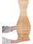 El Yapımı Doğal Ahşap Vazo, Dekoratif Obje, Bohem Tarz, El Işçiliği Rattan Saksı, 50 cm 2