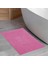 Banyo Çiçekli Pamuklu Ayak Havlusu 50X70CM Pembe 2'li 2