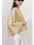Keten Geniş Kollu Kısa Ceket Sarı 5