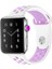 Good Case Apple Watch Se 2 (40MM) Uyumlu Delikli Silikon Kordon-02 Beyaz-Lila 1