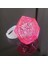 Kristal Tasarımlı LED Glow Işıklı 3 Modlu Pembe Yüzük 3.5 x 5 cm 1
