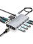 Macbook Uyumlu 11 Hub Çift Hdmı 8k Gigabit Ethernet USB 3.2 USB 3.0 10 Gbps Sd Tf Pd 100W Aluminyum 3