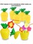 Ananas Hawaii Luau Aloha Pipetli Içecek Kabı Bardak 10X13 cm 1 Adet 1