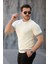 Erkek Jakarlı Ribanalı Kısa Kollu T-Shirt 2