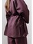 Keten Kruvaze Kapama Kimono Mürdüm 5