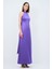 Halter Yaka Uzun Elbise Mor 12444108002 3