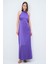 Halter Yaka Uzun Elbise Mor 12444108002 4