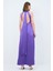 Halter Yaka Uzun Elbise Mor 12444108002 5