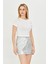 Kadın Örme Ribana Crop T-Shirt 7