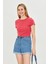 Kadın Örme Ribana Crop T-Shirt 3