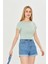 Kadın Örme Ribana Crop T-Shirt 2