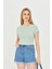 Kadın Örme Ribana Crop T-Shirt 7