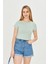 Kadın Örme Ribana Crop T-Shirt 8
