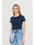 Kadın Örme Ribana Crop T-Shirt 3