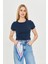 Kadın Örme Ribana Crop T-Shirt 7