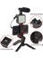 Profesyonel Vlogging Kumandalı Mikrofonlu LED Işıklı Tripod Video Çekim Seti 2