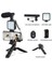 Profesyonel Vlogging Kumandalı Mikrofonlu LED Işıklı Tripod Video Çekim Seti 4