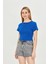 Kadın Örme Ribana Crop T-Shirt 4