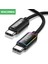 240W Type-C To Type-C Rgb Aydınlatmalı Örgülü Şarj ve Data Kablosu 2 Metre 1