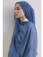 Brıce Indigo Uzun Saçak Püsküllü Pamuklu Şal 4