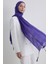 Brıce Mor Uzun Saçak Püsküllü Pamuklu Şal 3