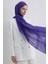 Brıce Mor Uzun Saçak Püsküllü Pamuklu Şal 4
