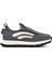 Erkek Gri Bağcıklı Kalın Tabanlı Kumaş Sneaker 25SFD69406F 1