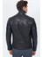 Duncan Erkek Siyah Slim-Fit Deri Ceket 22WGD6443M5 4