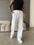 Baggy Fit Keten Pantolon - Beyaz 3