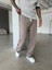 Baggy Fit Keten Pantolon - Kahve 2