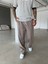 Baggy Fit Keten Pantolon - Kahve 4