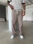 Baggy Fit Keten Pantolon - Kahve 5