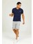 A101497403 M-CT106 Bsc V Nk T-Sh 4fx Erkek T-Shirt Lacivert 2