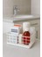 Dikdörtgen Beyaz Metal Organizer Sepet Midi 16X26 cm 3