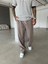 Baggy Fit Keten Pantolon - Kahve 1