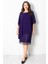 Incili Şifon Abiye Elbise Mor FHM908 2