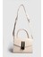 Kadın Zambe Kırışık Deri Tokalı El ve Askılı Çanta Krem 3