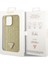 iPhone 13 Pro Max Uyumlu Kılıf Guess Orjinal Lisanslı Taşlı Arka Yüzey Üçgen Logolu Kapak Gold 5